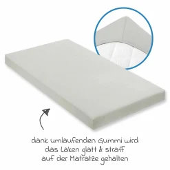 Spannbetttuch für Kinderbett 60 x 120 / 70 x 140 cm - Hellgrau