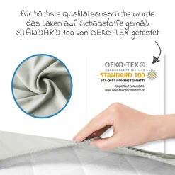 Spannbetttuch für Kinderbett 60 x 120 / 70 x 140 cm - Hellgrau