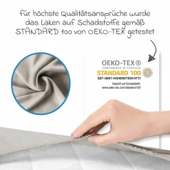Spannbetttuch für Kinderbett 60 x 120 / 70 x 140 cm - Taupe