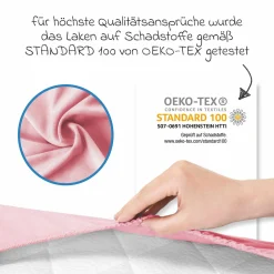 Spannbetttuch für Kinderbett 60 x 120 / 70 x 140 cm - Rosa