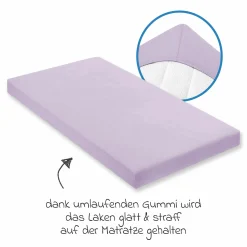 Spannbetttuch für Kinderbett 60 x 120 / 70 x 140 cm - Flieder