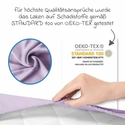 Spannbetttuch für Kinderbett 60 x 120 / 70 x 140 cm - Flieder