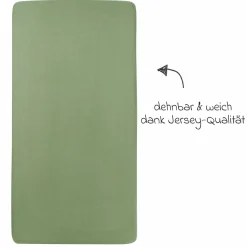 Spannbetttuch für Kinderbett 70 x 140 cm - Olive Green