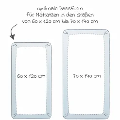 Spannbetttuch für Kinderbett 60 x 120 / 70 x 140 cm - Anthracite