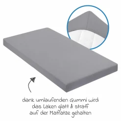 Spannbetttuch für Kinderbett 60 x 120 / 70 x 140 cm - Anthracite