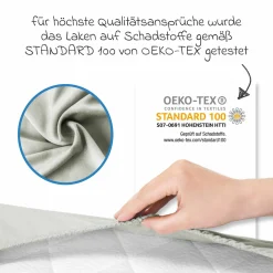 Spannbetttuch für kleine Matratzen 40 x 90 cm - Graugrün