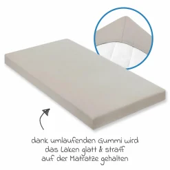 Spannbetttuch für kleine Matratzen 40 x 90 cm - Taupe