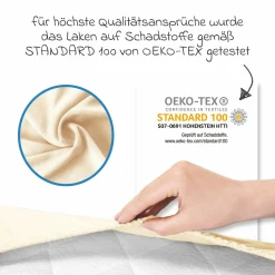Spannbetttuch für kleine Matratzen 40 x 90 cm - Ecru