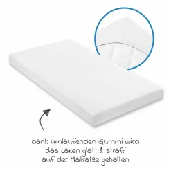 Spannbetttuch für kleine Matratzen 40 x 90 cm - Weiß