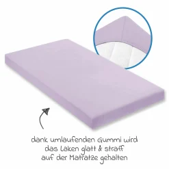 Spannbetttuch für kleine Matratzen 40 x 90 cm - Flieder