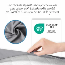 Spannbetttuch für kleine Matratzen 40 x 90 cm - Anthracite