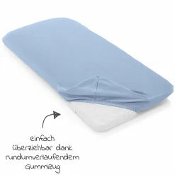 Spannbetttuch für kleine Matratzen 40 x 90 cm - Hellblau