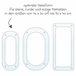 Spannbetttuch für kleine Matratzen 40 x 90 cm - Banana