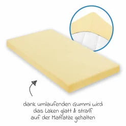 Spannbetttuch für kleine Matratzen 40 x 90 cm - Banana