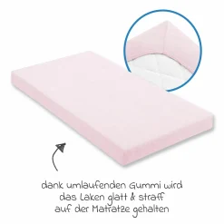 Spannbetttuch Frottee für Kinderbett 60 x 120 / 70 x 140 cm - Rosa