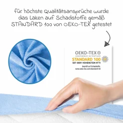 Spannbetttuch Frottee für Kinderbett 60 x 120 / 70 x 140 cm - Hellblau