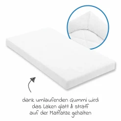 Spannbetttuch Frottee für Kinderbett 60 x 120 / 70 x 140 cm - Weiß