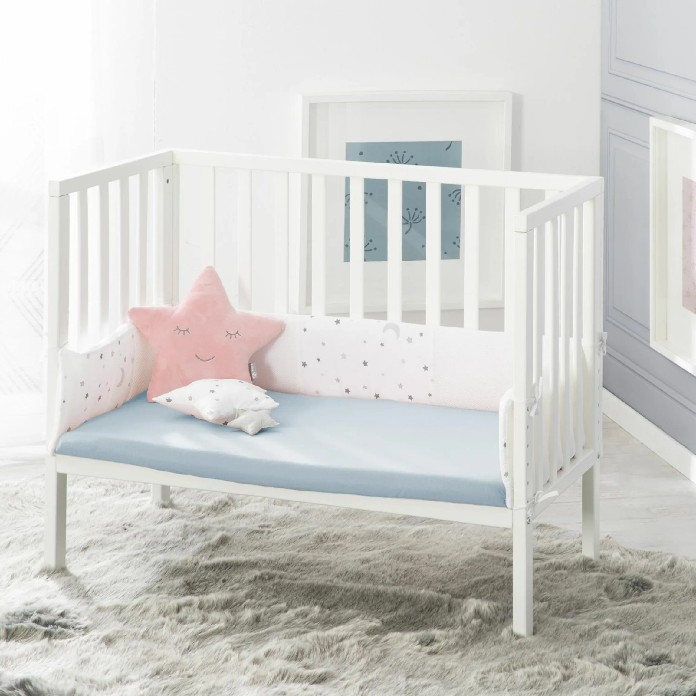 Spannbetttuch Jersey aus 100% Organic Bio-Baumwolle GOTS 47 x 90 / 40 x 90 cm - Lil Planet - Türkis