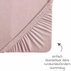 Spannbetttuch Jersey aus 100% Organic Bio-Baumwolle GOTS 45 x 90 / 40 x 90 cm - Lil Planet - Rosa