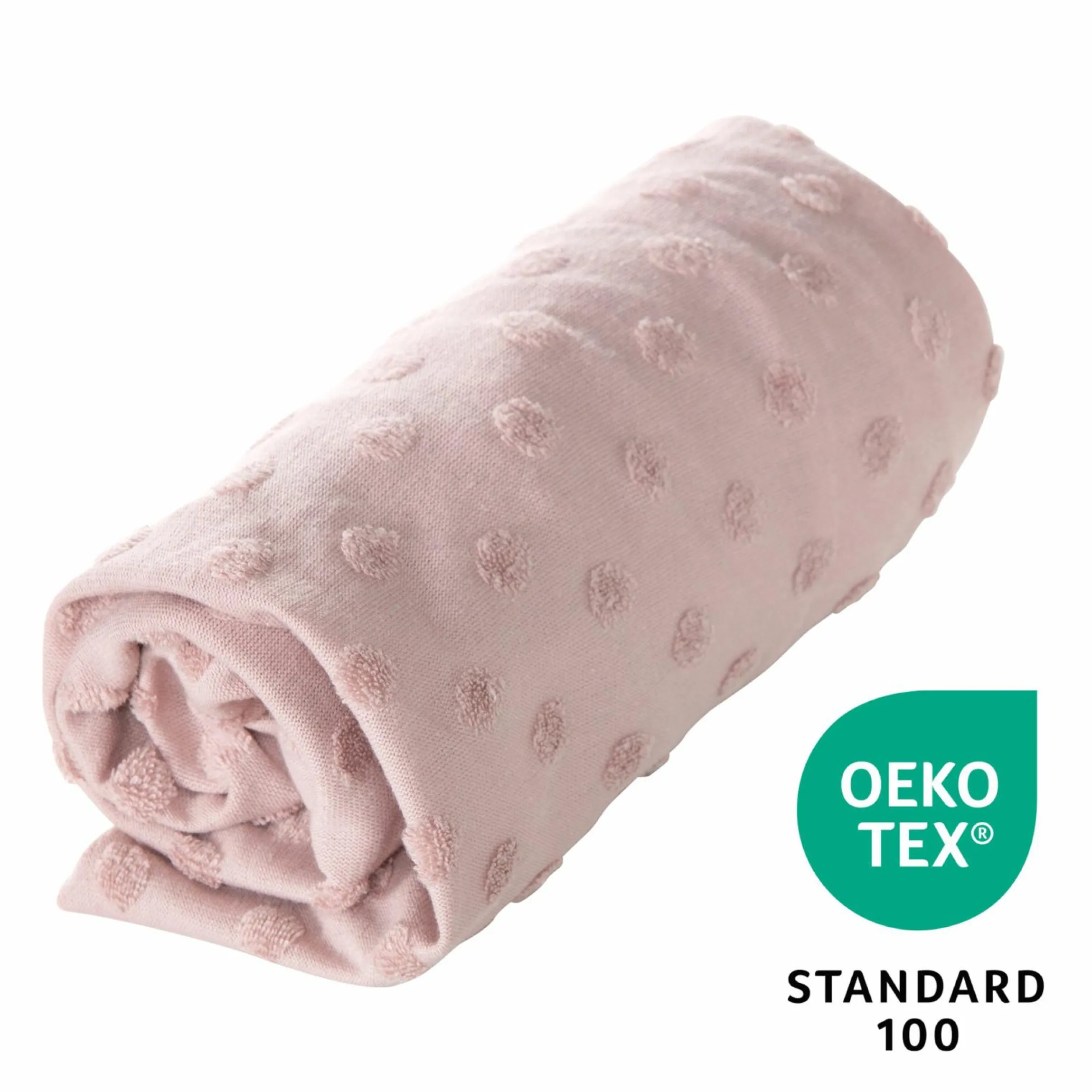 Spannbezug für Wickelauflagen 75 x 85 cm mit Organic Bio-Baumwolle GOTS - Lil Planet - Rosa