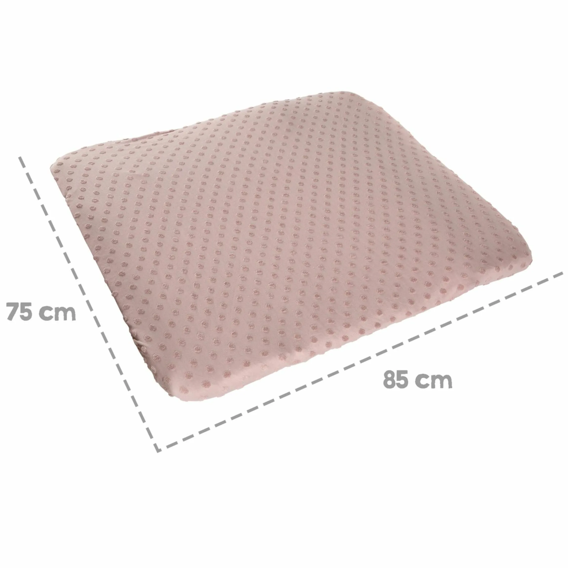 Spannbezug für Wickelauflagen 75 x 85 cm mit Organic Bio-Baumwolle GOTS - Lil Planet - Rosa