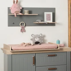 Spannbezug für Wickelauflagen 75 x 85 cm mit Organic Bio-Baumwolle GOTS - Lil Planet - Rosa