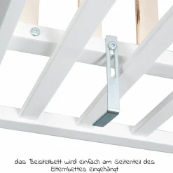 Sparset Kinderzimmer Hamburg mit Bett, Wickelkommode & 2 Canvas Boxen - Weiß