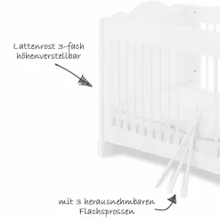 Sparset Kinderzimmer Pino mit Bett und breiter Wickelkommode - Kiefer massiv