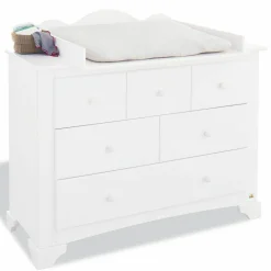 Sparset Kinderzimmer Pino mit Bett und breiter Wickelkommode - Kiefer massiv