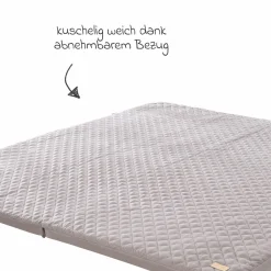 Spiel- und Krabbelmatratze geklappt auch als Reisbettmatratze zu verwenden 120 x 120 cm - Roba Style - Anthrazit