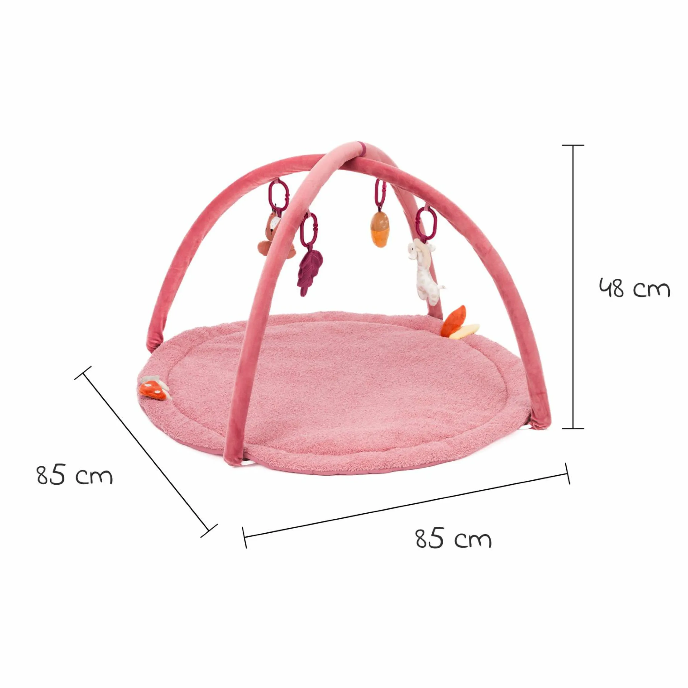 Spielbogen Tierfreunde mit 4 abnehmbaren Spielfiguren - Rosa