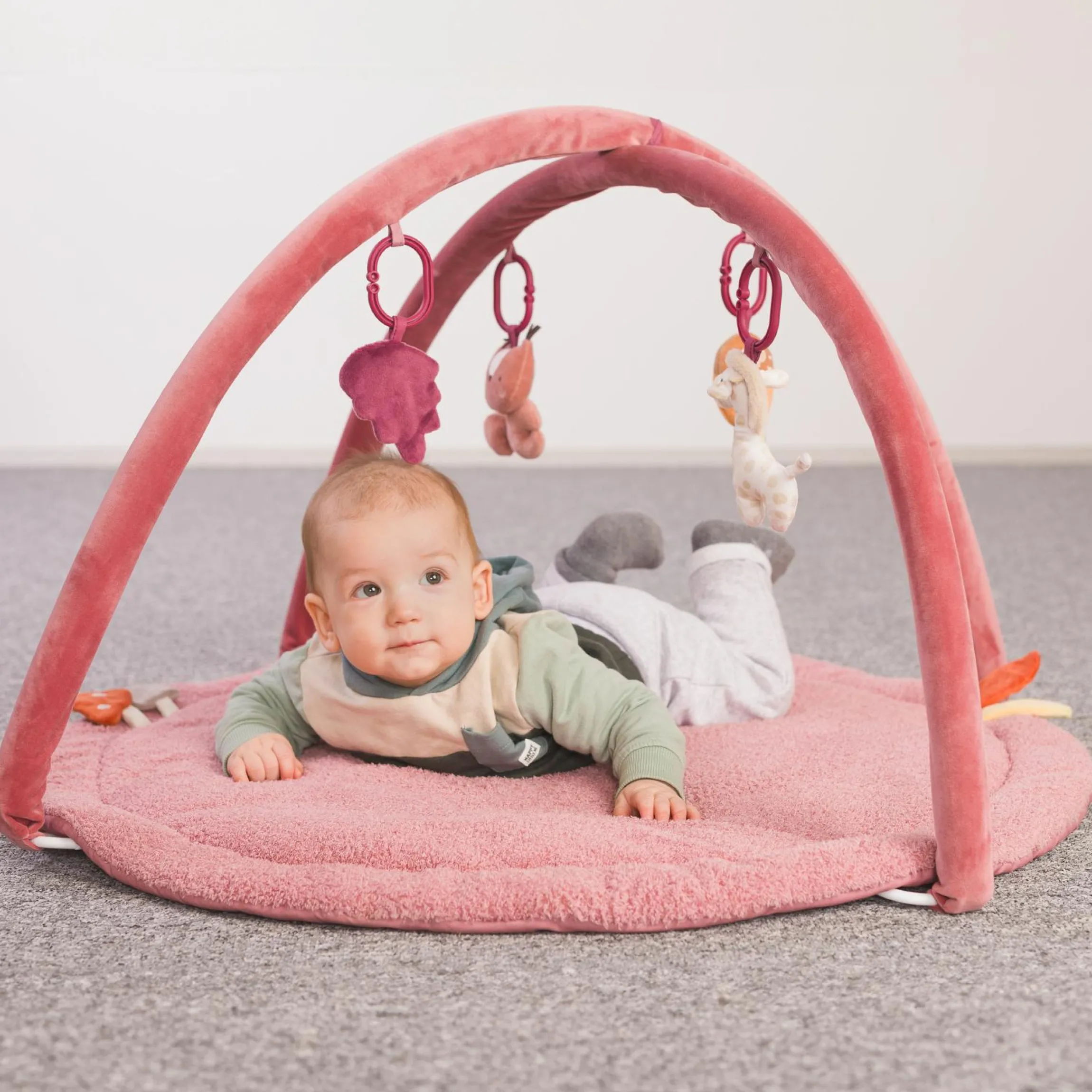 Spielbogen Tierfreunde mit 4 abnehmbaren Spielfiguren - Rosa