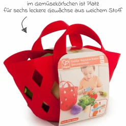 Spiellebensmittel Gemüsekörbchen - aus weichen Stoffen