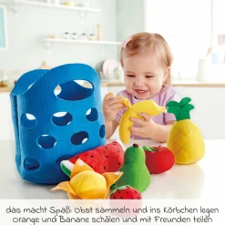 Spiellebensmittel Obstkörbchen - aus weichen Stoffen