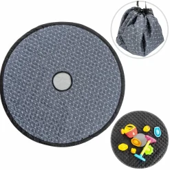 Spielplatzdecke 2in1 - Tasche und Unterlage - Grau Weiß