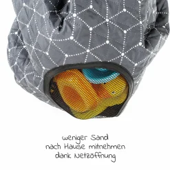 Spielplatzdecke 2in1 - Tasche und Unterlage - Grau Weiß