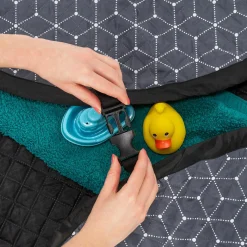 Spielplatzdecke 2in1 - Tasche und Unterlage - Grau Weiß