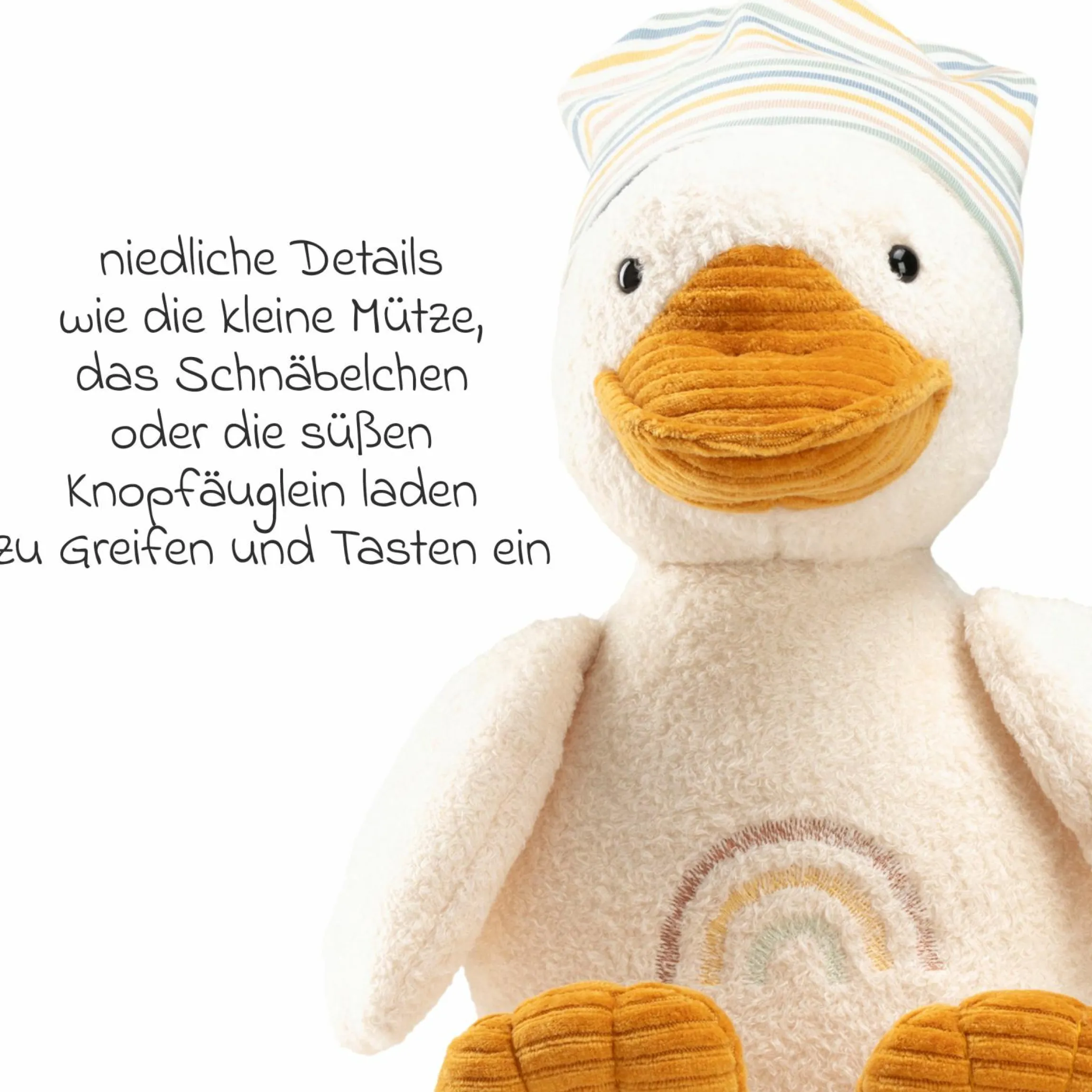 Spieltier / Rassel 24 cm - Ente Edda