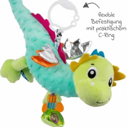 Spieltier zum Aufhängen / Kinderwagenhänger Sensory Friend - Drache Dusty