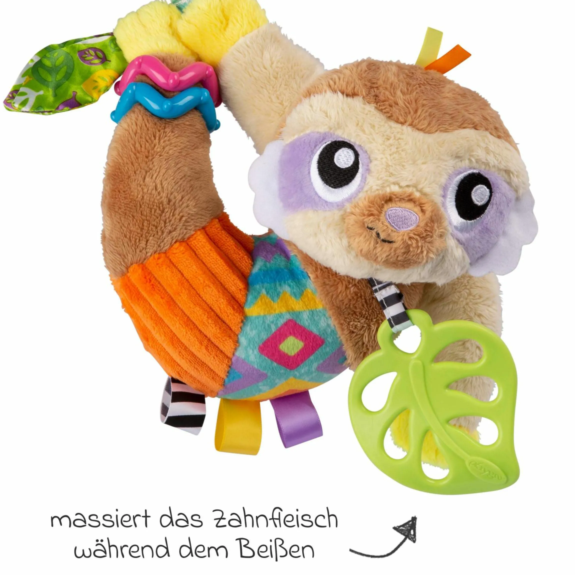 Spieltier zum Aufhängen / Kinderwagenhänger Sensory Friend - Faultier Salo