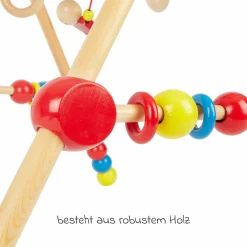 Spiel-Trapez Baby-Gym aus Holz höhenverstellbar