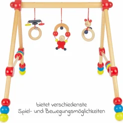 Spiel-Trapez Baby-Gym aus Holz höhenverstellbar