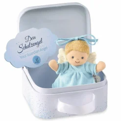 Spieluhr 17 cm - Schutzengel - Blau