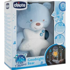 Spieluhr mit Nachtlicht Gute Nacht Bärchen - Blau
