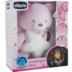 Spieluhr mit Nachtlicht Gute Nacht Bärchen - Rosa