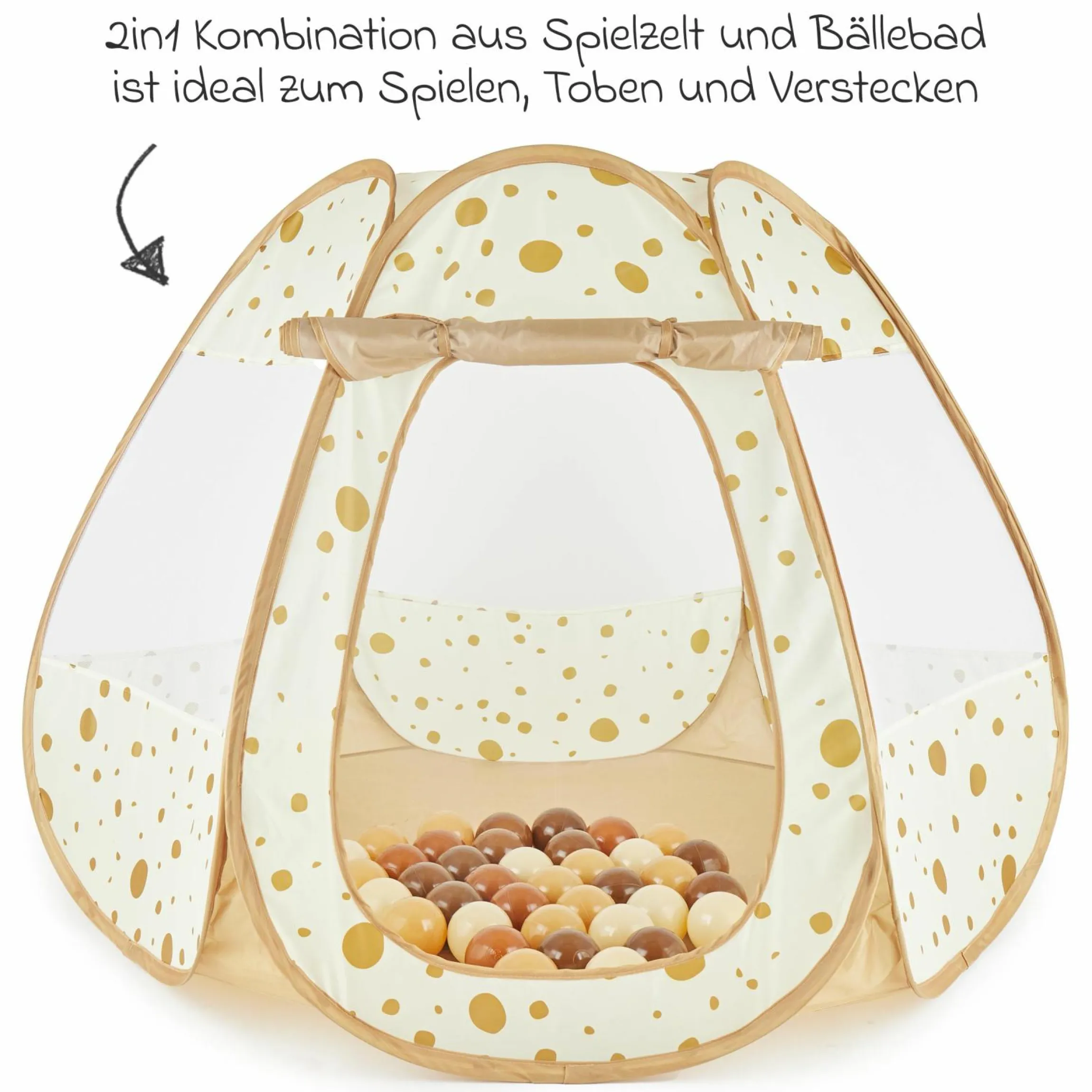 Spielzelt & Bällebad mit 50 Bällen - Dots