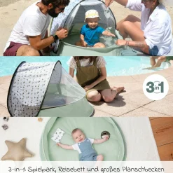 Spielzelt & Reisebett & Planschbecken 3in1 Aquani - Provence