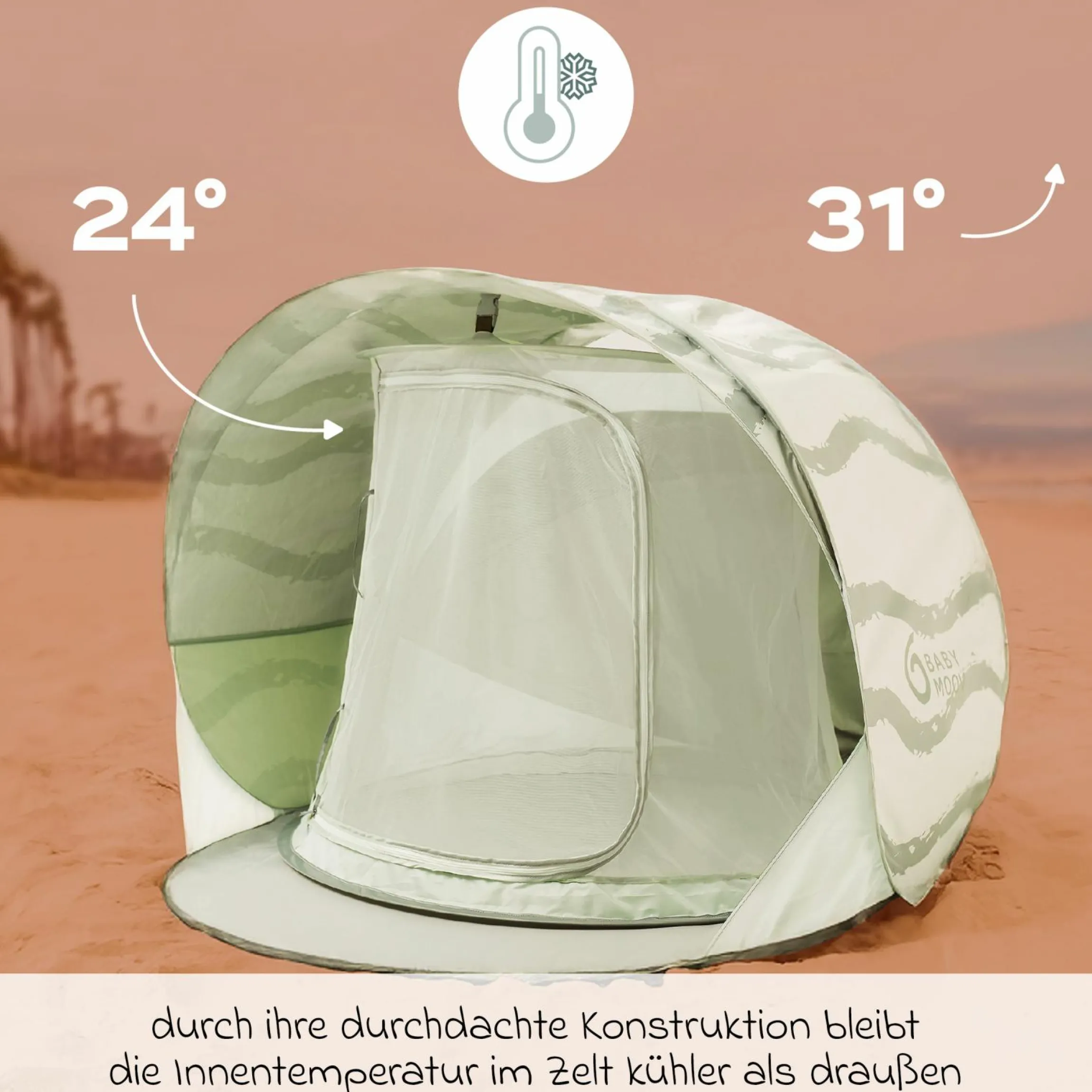 Spielzelt & Strandmuschel Moov & Protect - mit UV-Schutz 50+