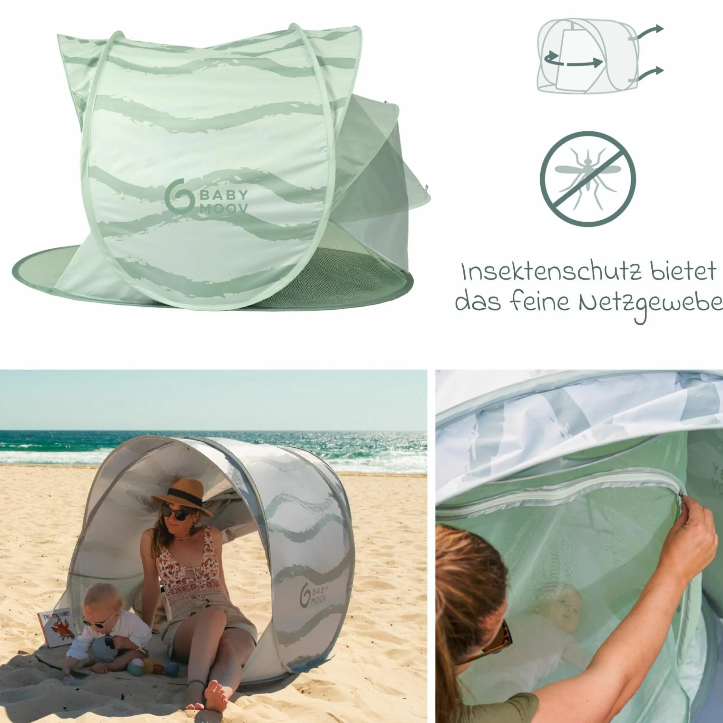 Spielzelt & Strandmuschel Moov & Protect - mit UV-Schutz 50+