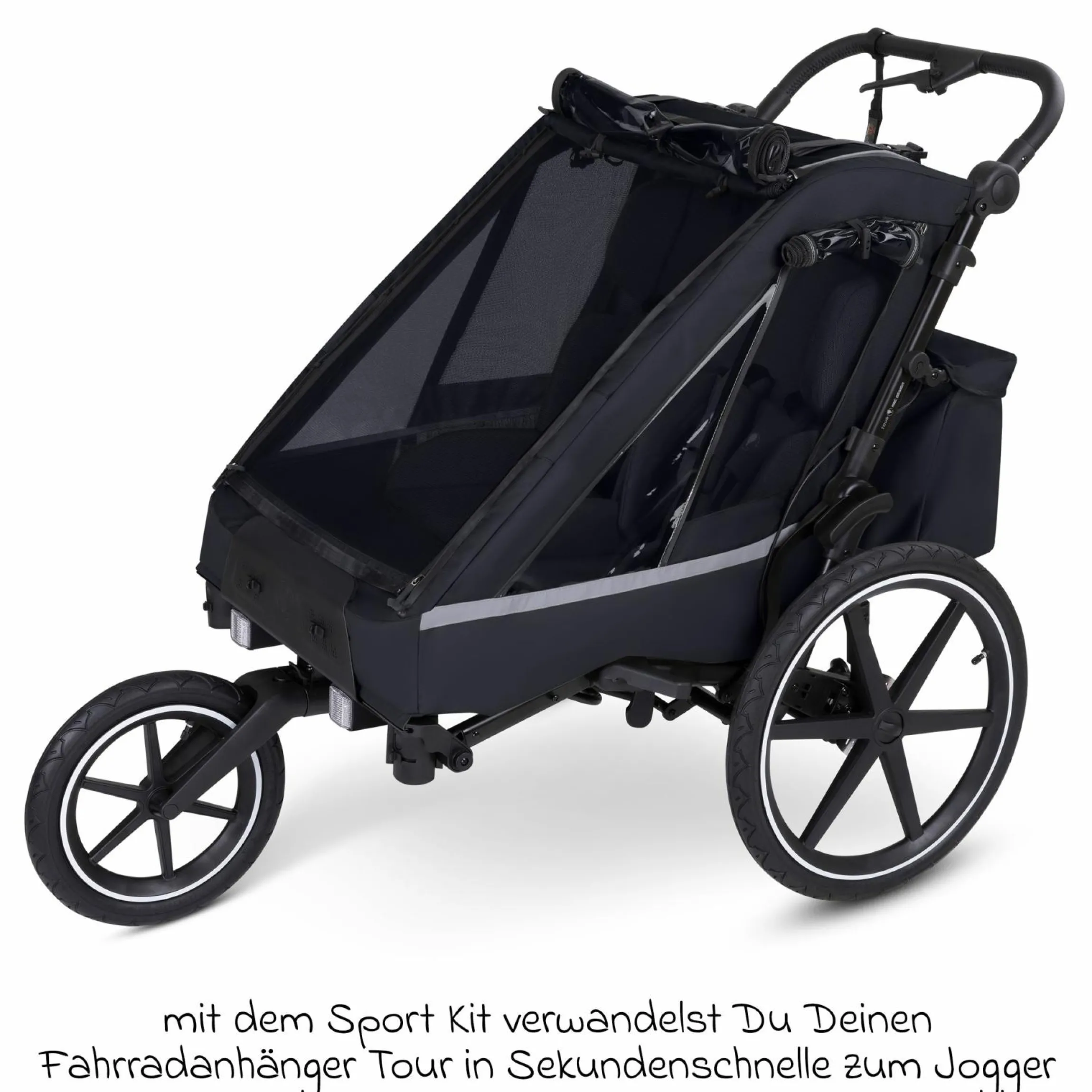 Sport Kit extragroßes Jogger-Luftrad (24,5 cm) für Fahrradanhänger Tour - Black - Kollektion 2025